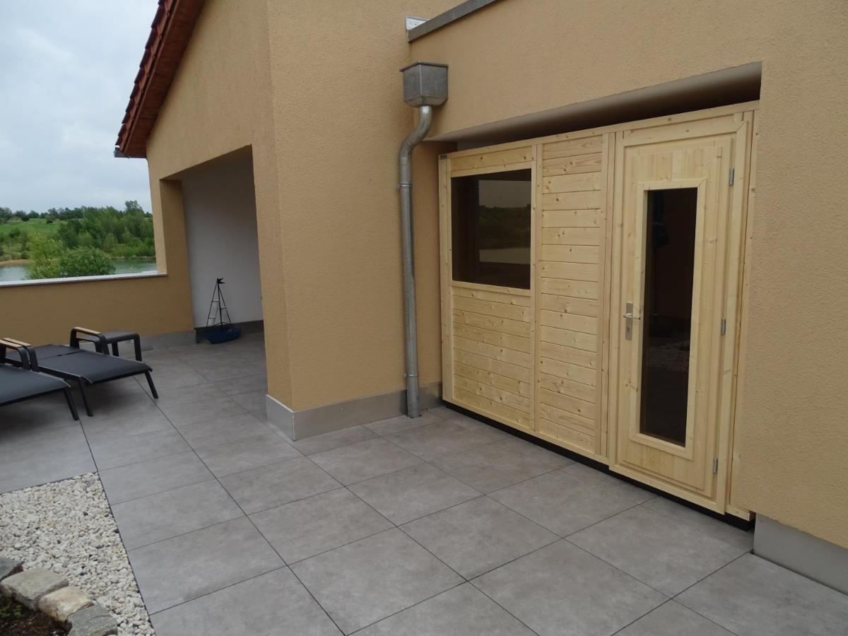 Ferienwohnung Feriendomizil am Störmthaler See, Lagovida, Leipziger Neuseenland, Großpösna, Sauna mit Seeblick Exterior foto