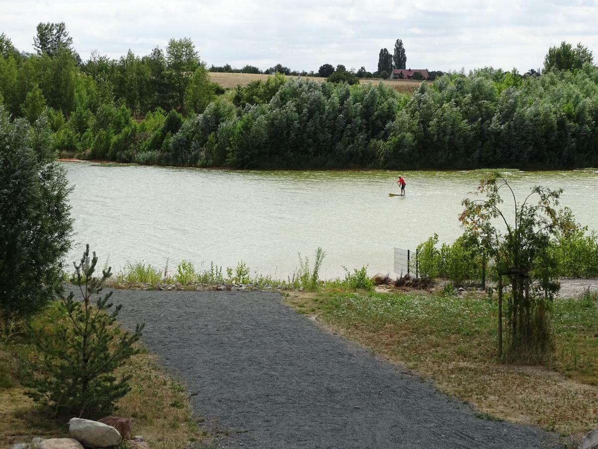 Ferienwohnung Feriendomizil am Störmthaler See, Lagovida, Leipziger Neuseenland, Großpösna, Sauna mit Seeblick Exterior foto