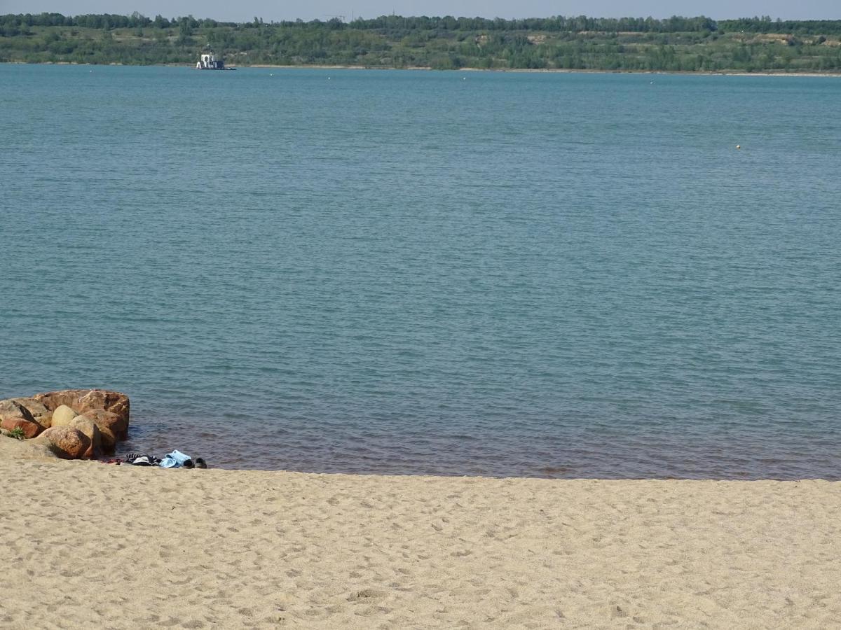 Feriendomizil am Störmthaler See, Lagovida, Leipziger Neuseenland, Großpösna, Sauna mit Seeblick Exterior foto