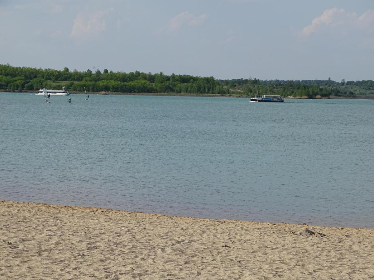 Ferienwohnung Feriendomizil am Störmthaler See, Lagovida, Leipziger Neuseenland, Großpösna, Sauna mit Seeblick Exterior foto